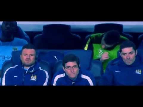edin dzeko crazy reactions on the bench during barcelona vs man city youtube 14267492408n4gk