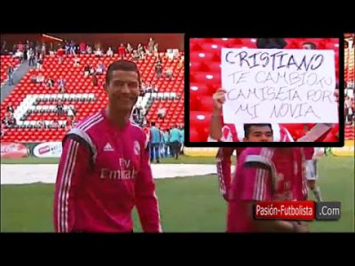 la pancarta que hizo reir a cristiano ronaldo y marcelo athletic 1 0 madrid 2015 youtube 1425985108gn8k4