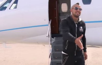 Arturo Vidal arrives at FC Bayern Munich