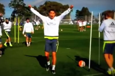 Cristiano Ronaldo does his ‘Siiiiiiiiiiiii’ celebration after beating Illaramendi