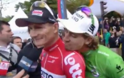 Sagan photobomb Greipel