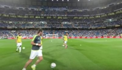Real Madrid 360º Experience Santiago Bernabéu Trophy pre game warm up Calentamiento del Trofeo