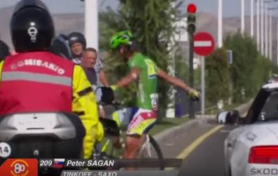 Vuelta 2015 Stage 8 Peter Sagan crashed in final km s YouTube