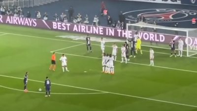 messie free kick during Le Classique PSG vs Marseille