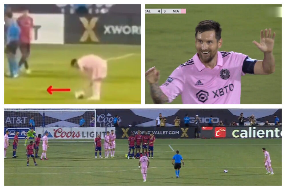 Video: Špekulanstká taktika Messiho, ktorou získal výhodu pri skvele trafenom priamom kope 1 messi finta
