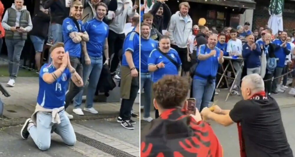 Video: Fans Albánska poriadne provokovali Talianov, pozrite sa čo si dovolili rovno pred nimi 1 IMG 20240616 073527