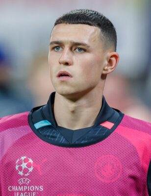 Phil Foden počas zápasu Manchester City v Lige majstrov