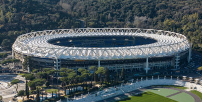 Letecký pohľad na Stadio Olimpico v Ríme